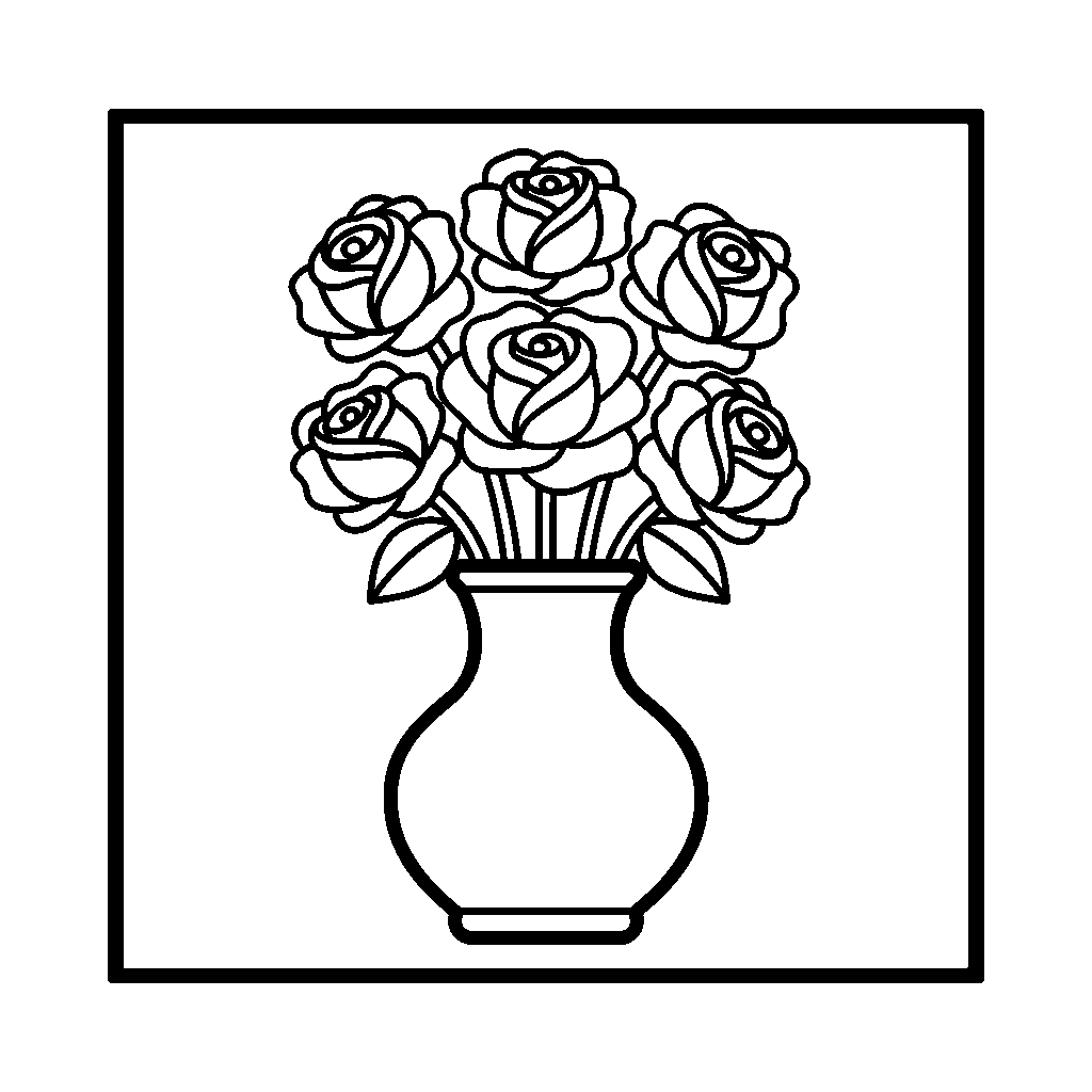 Rose Bouquet in a Vase