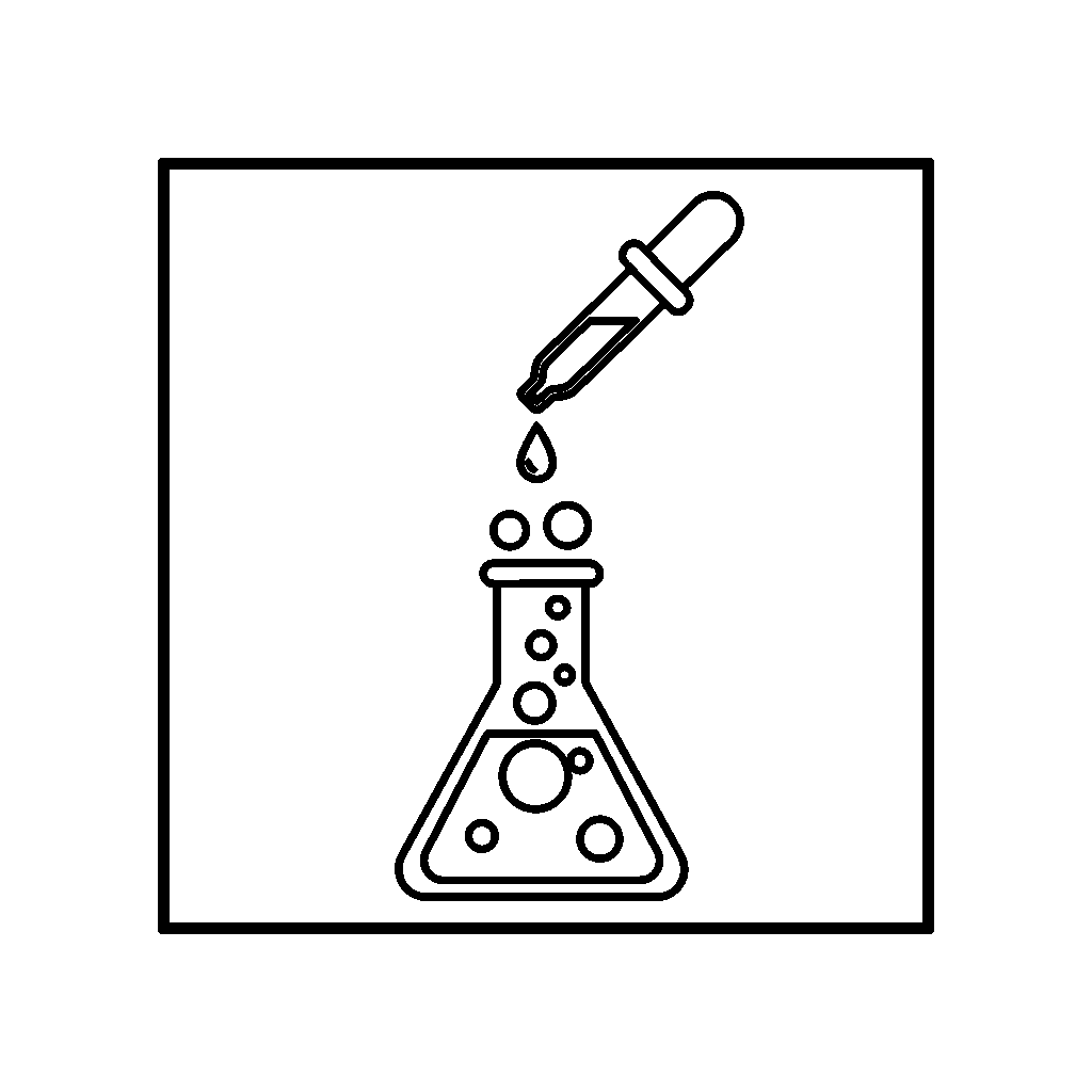 Beaker Bubbles coloring page - A beaker with bubbles and a dropper