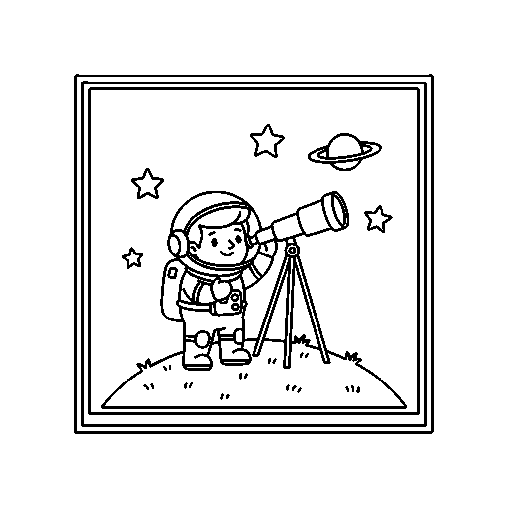 Astronaut and Telescope