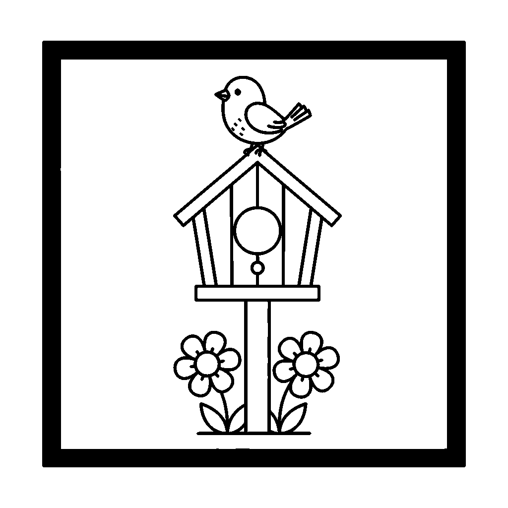 Songbird and Birdhouse