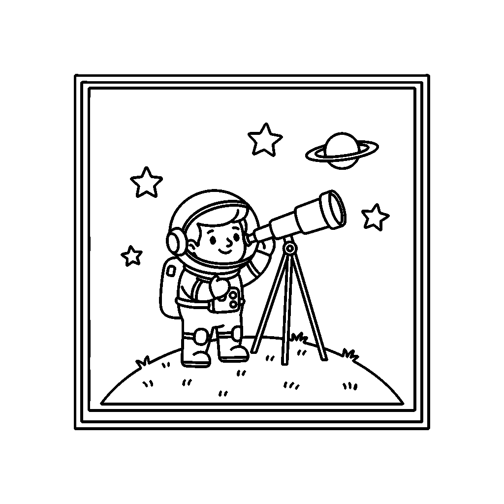 Astronaut and Telescope